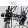 ZECHAO Bike 700C Disc Brake Road Wheels,Double Wall Aluminum Alloy Thru-Axle Rims Front 2 Rear 4 Bearings 8-12 Speeds for 23-45C Tires (Color : Black, Size : 700c) view 2
