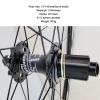 ZECHAO Bike 700C Disc Brake Road Wheels,Double Wall Aluminum Alloy Thru-Axle Rims Front 2 Rear 4 Bearings 8-12 Speeds for 23-45C Tires (Color : Black, Size : 700c) view 4