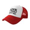 Blink If You Want Me Baseball Hats for Men Women Adjustable Trucker Hat Red view 2
