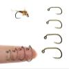 KTGCOZS Pack of 100 60 Fly Tying Hooks Barb Curved Shank Jig Fly Tying Hooks 10#-16# (10# 100pcs) view 4