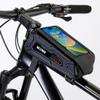 Bike Frame Bag, Waterproof Bike Phone Mount Holder Bicycle Front Top Tube Pouch Pannier Cycling Frame Storage Bag Cycle Crossbar Bags for iPhone 16 15 14 13 12 Pro Max Samsung Smartphones up to 6.9'' view 1