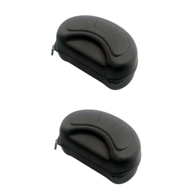Amosfun 2pcs Box Eva Ski Goggle Box Portable Storage for Snowboard Goggles Durable Carrying Case Closure Large Size (black)