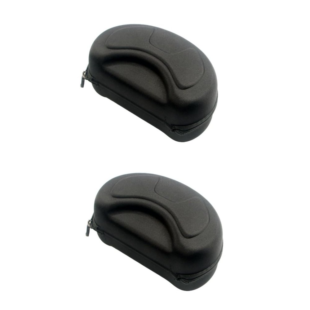 Amosfun 2pcs Box Eva Ski Goggle Box Portable Storage for Snowboard Goggles Durable Carrying Case Closure Large Size (black)