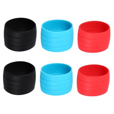 WHAMVOX 3pairs Silicone Handlebar Grip Fixing Rings for Road Mountain Bikes No Odor Non-Fading Secure Grip Loop Essential Accessories for Safe Cycling
