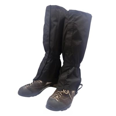 GOOHOCHY 1pair Breathable Snow Gaiters for Skiing Climbing Hiking Boot Strap for Wind Water for Outdoor Activities Black