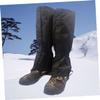 GOOHOCHY 1pair Breathable Snow Gaiters for Skiing Climbing Hiking Boot Strap for Wind Water for Outdoor Activities Black view 3