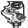 Badger Steel USA - Illinois Sports Blackhawks- Metal Wall Art - 14" X 24" - Black view 1