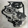 Badger Steel USA - Illinois Sports Blackhawks- Metal Wall Art - 14" X 24" - Black view 2