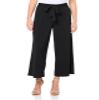 Adrianna Papell Women's Knit Waist Tie Pull On Pant, Black, L view 1