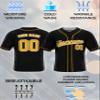 Custom Baseball Jerseys - Personalized Team Uniforms for Men, Women, Boys, and Girls - Add Your Name, Number, or Logo - Customized Baseball Shirts for Sports Fans, Teams, Events, Gifts Black/Yellow view 4