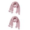 Didiseaon 2pcs Baby's Winter Essential Soft Chenille Scarf Kids Warmth Fuzzy Balls view 1