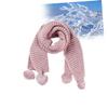 Didiseaon 2pcs Baby's Winter Essential Soft Chenille Scarf Kids Warmth Fuzzy Balls view 3