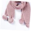 Didiseaon 2pcs Baby's Winter Essential Soft Chenille Scarf Kids Warmth Fuzzy Balls view 4