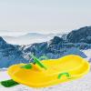 Double Thickened Sled, Children's Sled with Steering Wheel, Sled with Brake Handrail view 1