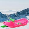 Double Thickened Sled, Children's Sled with Steering Wheel, Sled with Brake Handrail view 1