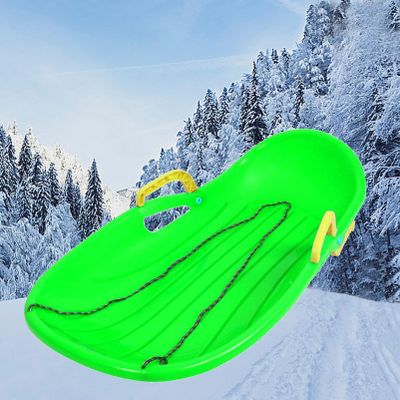 Winter Tandem Sledges, Thickened Plastic Sledges, Children's Sledges, Sledges with Brakes and Pull Ropes