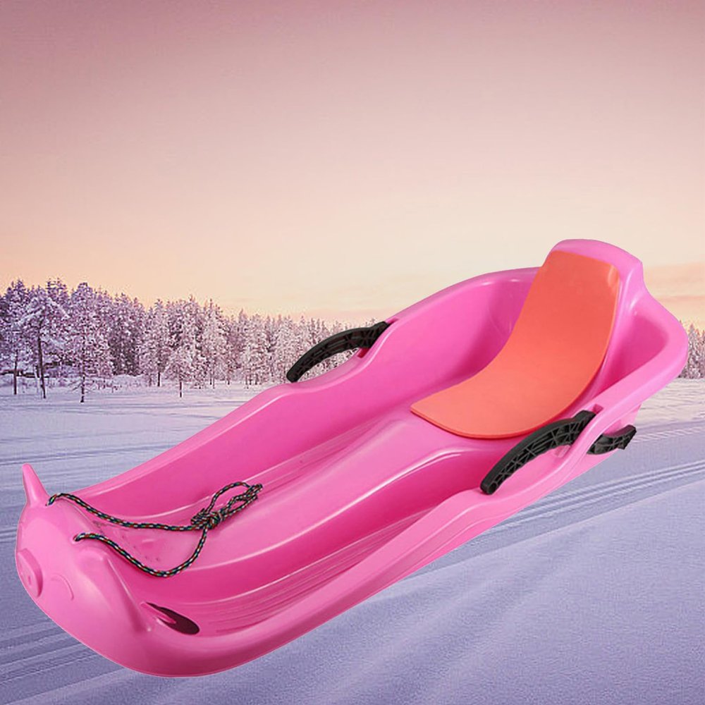 Frost-Resistant and Wear-Resistant Sledges, Two-Person Padded Sledges, Sledges with Backrests, Two-Handle Children's Sledges