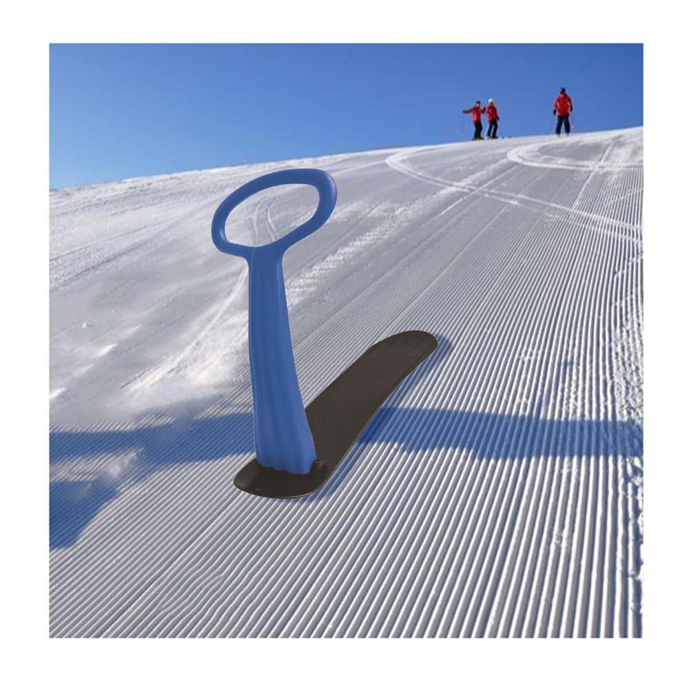 2 Pcs Sledding Snowboard, Cold Resistant Ski Scooter, Foldable Snow Scooter with Handle, Durable Snowboard Kick-Scooter for Winter Outdoor Downhill