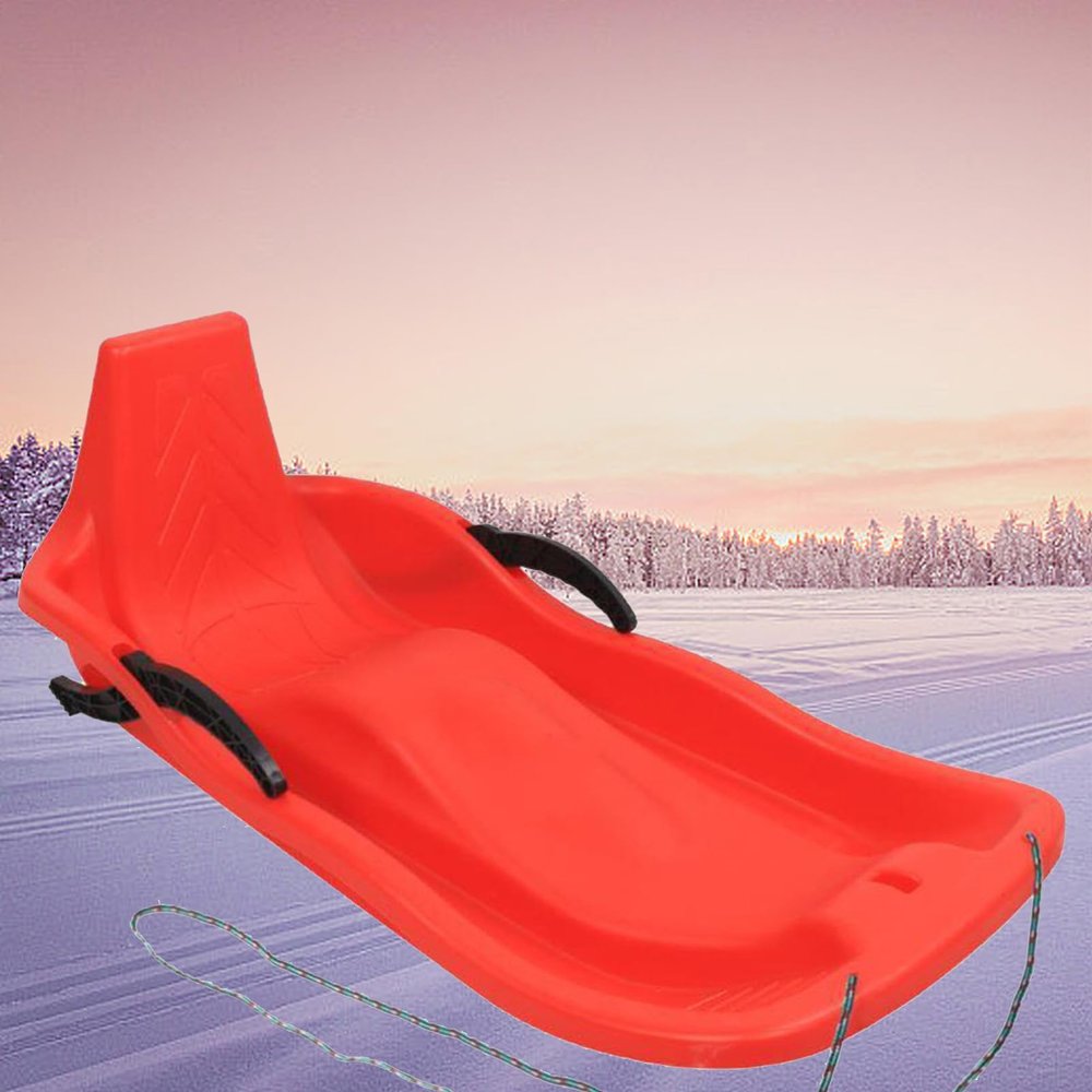 Winter Tandem Sledges, Plastic High Back Sledges, Children's Sledges, Sledges with Brakes and Pull Ropes