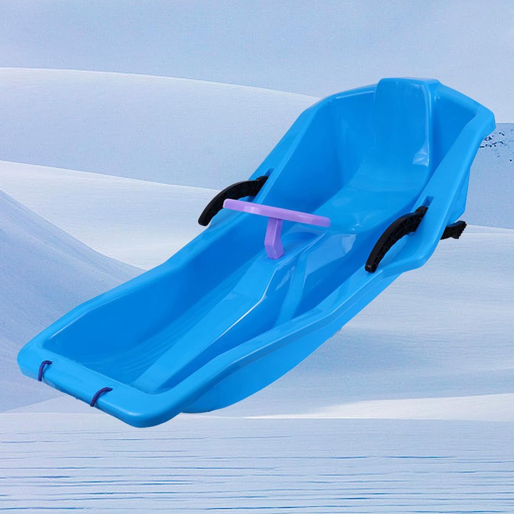 Winter Sledges, Children's Sledges, Thickened Double Sledges, Sledges with Backrests, Plastic Sledges