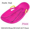 Winter Tandem Sledges, Thickened Plastic Sledges, Children's Sledges, Sledges with Brakes and Pull Ropes view 2