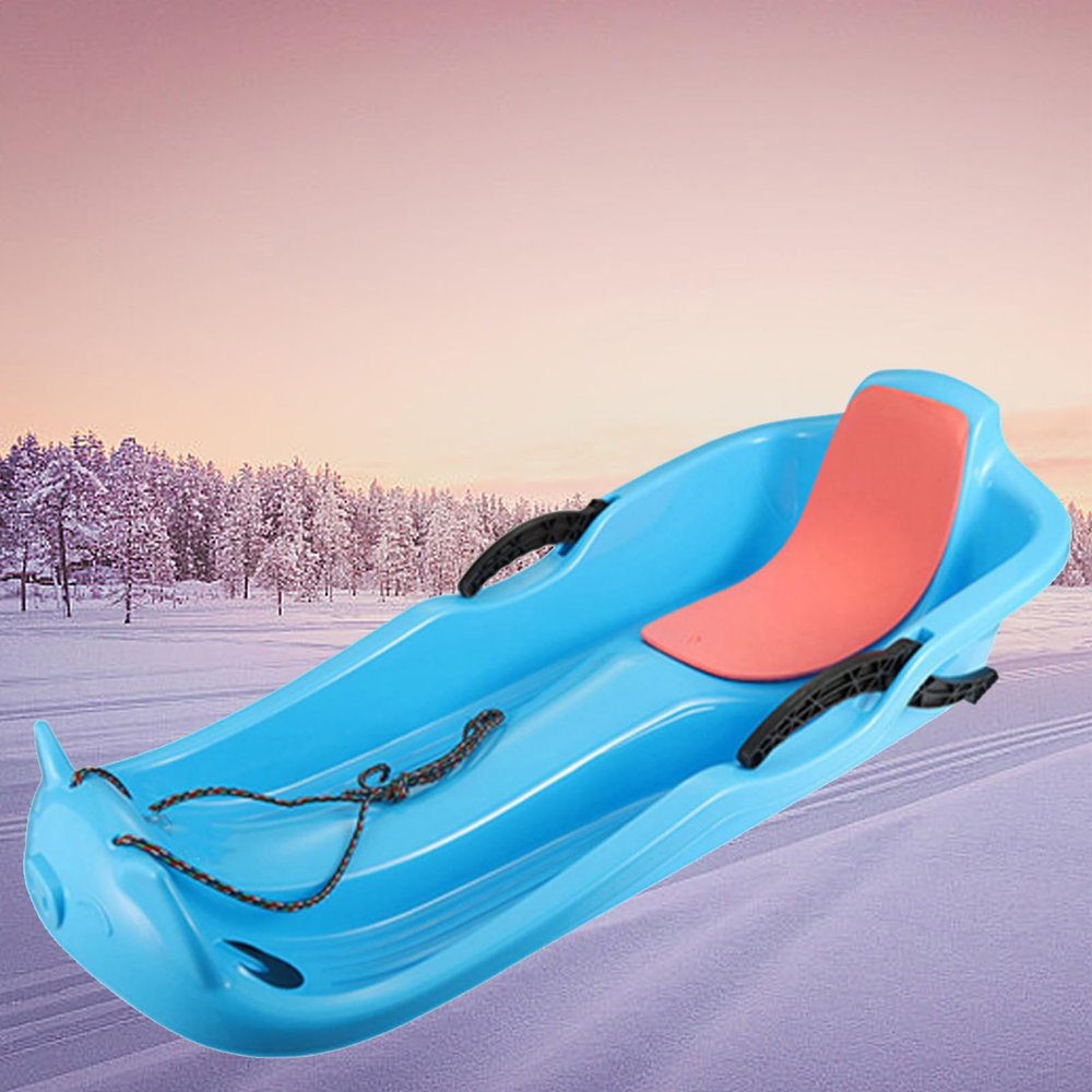 Frost-Resistant and Wear-Resistant Sledges, Two-Person Padded Sledges, Sledges with Backrests, Two-Handle Children's Sledges