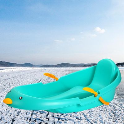 TUOYIBO Thickened Wear-Resistant Sledge, Children's Snowboard Sledge, Adult Sledge with Backrest, Winter Snow Sleds
