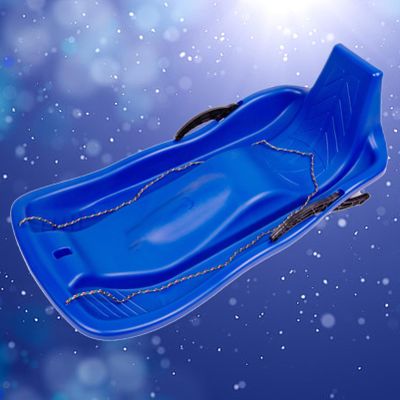 Children's Sledges, Winter Tandem Sledges, Sledges with Brakes and Pull Ropes, Plastic High Back Sledges