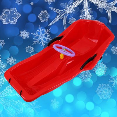 Winter Sledges, Children's Sledges, Thickened Double Sledges, Sledges with Backrests, Plastic Sledges