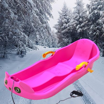 Two-Person, Two-Seater Thickened Sledges, Two-Handle Children's Sledges, Frost-Resistant and Wear-Resistant Sledges, Sledges with Pull Ropes