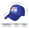America Flag and Israel Flags Classic Baseball Caps,Adjustable Sandwich Cap, Blue Casquette Hats Outdoor Trucker Dad Hat view 3
