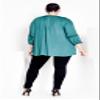 Avenue Women's Plus Size Liana Lace Blouse Teal view 4