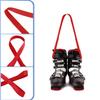 PEUTIER 2pcs Ski Boot Carrier Strap, Adjustable Ski Carrier Straps Ski Shoulder Strap for Carrying Skiing Accessories for Adults Teens Skiing Winter Outdoor Activities (Red) view 3