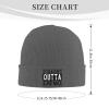 YVNUM Straight Outta Chemo Winter Beanie Hats for Men Women,Warm Cozy Knitted Cuffed Skull Cap Deep Heather view 2