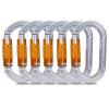 SOB Auto Locking Climbing Carabiner Clips 6Pack 22KN Heavy Duty Asymmetrical Carabiner Connector Used for Rappelling Gear Rescue Outdoor Projects Dog Leash view 1