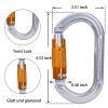 SOB Auto Locking Climbing Carabiner Clips 6Pack 22KN Heavy Duty Asymmetrical Carabiner Connector Used for Rappelling Gear Rescue Outdoor Projects Dog Leash view 2