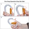 SOB Auto Locking Climbing Carabiner Clips 6Pack 22KN Heavy Duty Asymmetrical Carabiner Connector Used for Rappelling Gear Rescue Outdoor Projects Dog Leash view 3