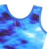 HOZIY tumbling outfits for girls leotards with shorts kids biketard dance clothes blue tie dye sea ocean size 7-8 years old sparkle view 4