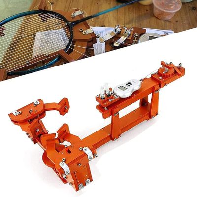 RESKIU Badminton Racket String Machine, Winch Type Badminton String Machine, 6-Point Fixed 60lb Badminton String Machine/Digital Display, Squash, Tennis or Badminton Rackets