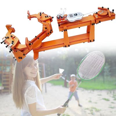 RESKIU Portable Sports Tennis Stringing Machine Tools, Tennis Racket String Puller, Tabletop Racket String Machine with Tools and Accessories, 6-Point Fixed 60lb Badminton String Machine