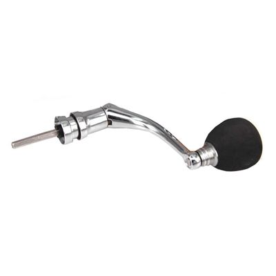 BE-TOOL Metal Fishing Reel Handle, Reel Replacement Power Handle Metal Rocker Arm Grip for Fishing Spinning Reel, Surf Reel,Replacement or Maintenance(Silver,L)