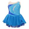 Linjinx Kids Girls Figure Ice Skating Dress Sleeveless Roller Skating Princess Dance Gymnastic Competition Costume Light Blue A 12 Years view 1