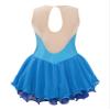 Linjinx Kids Girls Figure Ice Skating Dress Sleeveless Roller Skating Princess Dance Gymnastic Competition Costume Light Blue A 12 Years view 3
