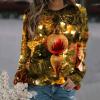 2024 Womens Ugly Christmas Sweaters Funny Cute Xmas Tree Reindeer Snowman Tops Long Sleeve Crewneck Sweatshirts view 2