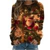 2024 Womens Ugly Christmas Sweaters Funny Cute Xmas Tree Reindeer Snowman Tops Long Sleeve Crewneck Sweatshirts view 1