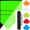 Hiboom 5 Pcs Baseball & Softball Base Set with Portable Carrying Bag 3 Toss Down Bases 1 Homeplate 1 Pitching Rubber for Kickball Softball Backyard Playground Practice Adults(Fluorescent Green,Solid) view 1