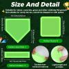 Hiboom 5 Pcs Baseball & Softball Base Set with Portable Carrying Bag 3 Toss Down Bases 1 Homeplate 1 Pitching Rubber for Kickball Softball Backyard Playground Practice Adults(Fluorescent Green,Solid) view 2
