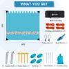 VILLEY Beach Tent Sun Shelter with UPF50+ Protection for 5 Person, 8x7FT Portable Sun Shade with 2 Stability Poles and 4 Sandbags, Outdoor Beach Canopy for Camping, Picnics, Fishing, Outdoors(Blue) view 2