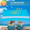 VILLEY Beach Tent Sun Shelter with UPF50+ Protection for 5 Person, 8x7FT Portable Sun Shade with 2 Stability Poles and 4 Sandbags, Outdoor Beach Canopy for Camping, Picnics, Fishing, Outdoors(Blue) view 3