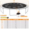 jumpfly Replacement Trampoline Mat, Jumping Trampoline Mat Fits 14 FT Round Trampoline Frame with 72 V-Rings, Using 5.5"" Springs Premium Print Trampoline Replacement Mat, Black view 4